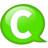 Speech balloon green c Icon